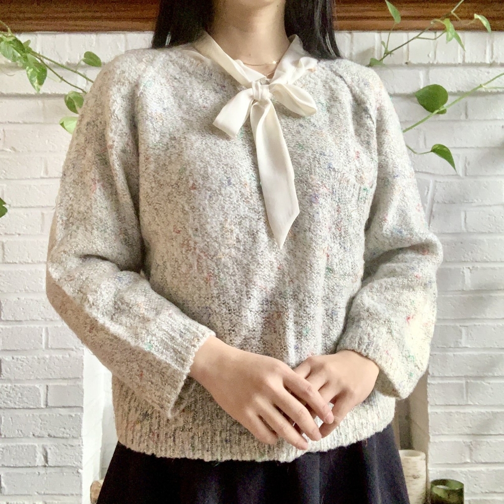80s vintage confetti sweater